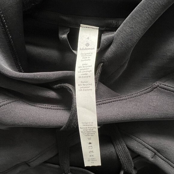 Lululemon Get Centred Crop Hoodie - 4 - Black (First Release) - Picture 4 of 7